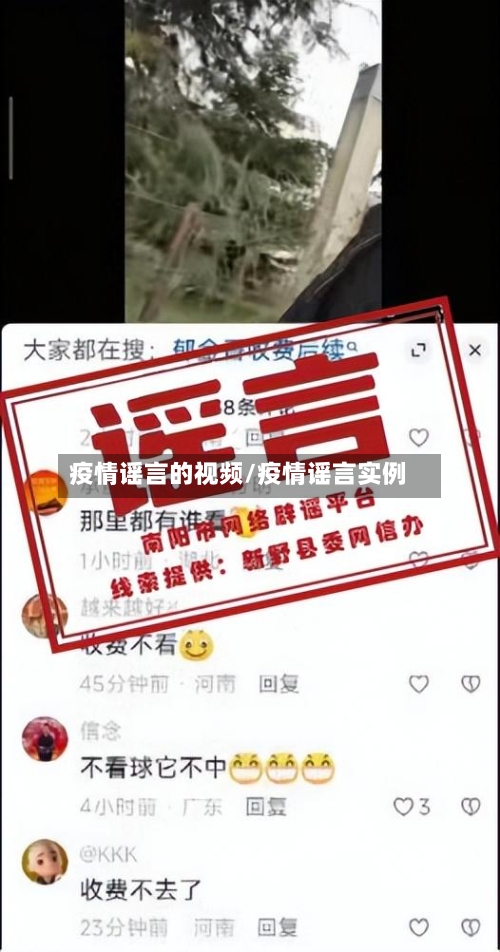疫情谣言的视频/疫情谣言实例