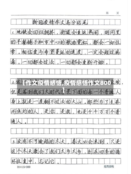 【作文疫情感悟,疫情感悟作文800】