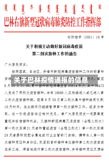 关于巴林疫情通报的信息