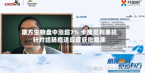 康方生物盘中涨超7% 卡度尼利单抗针对结肠癌适应症获批临床