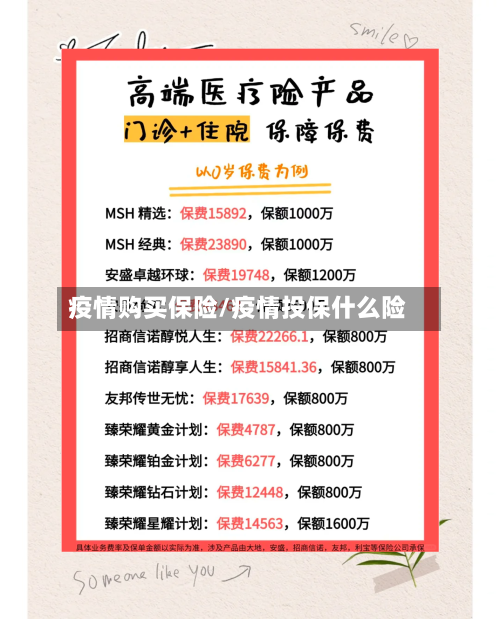 疫情购买保险/疫情投保什么险